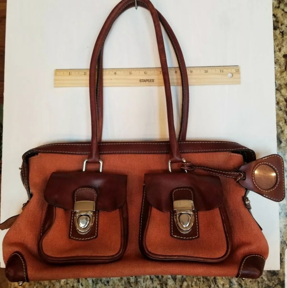 Handbags - Dooney Bourke Brown Real Leather Handbag